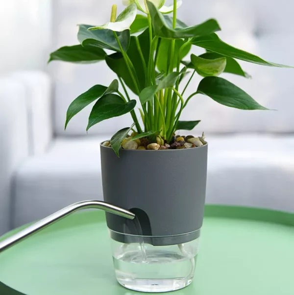 Double Layer Plastic Flower Pot Self Watering Flowerpot - Image 2